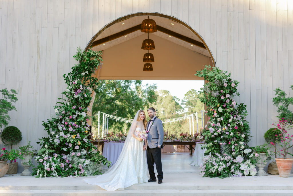 Bride and Groom at White Trail Club Wedding