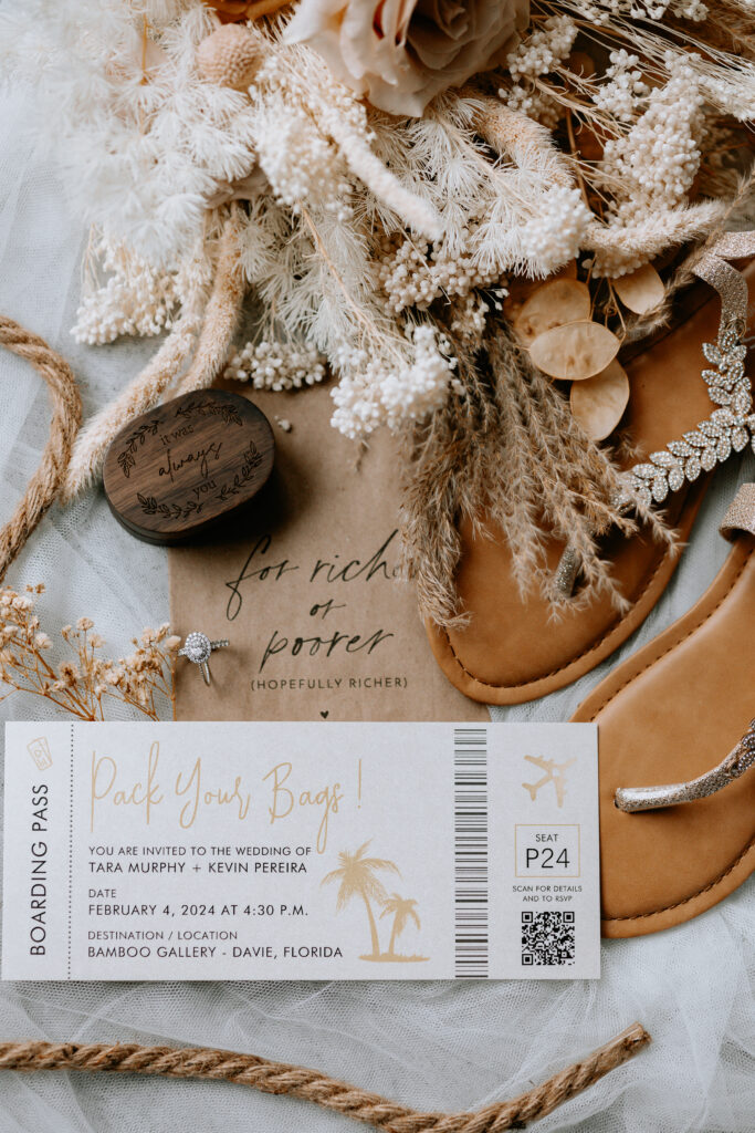 Details Flat Lay for Bamboo Gallery wedding